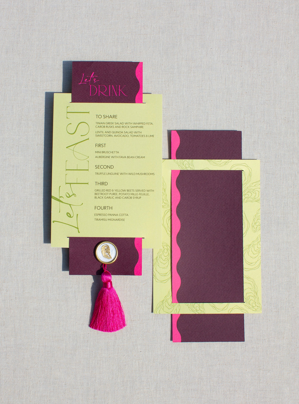 Luxe Double Menu