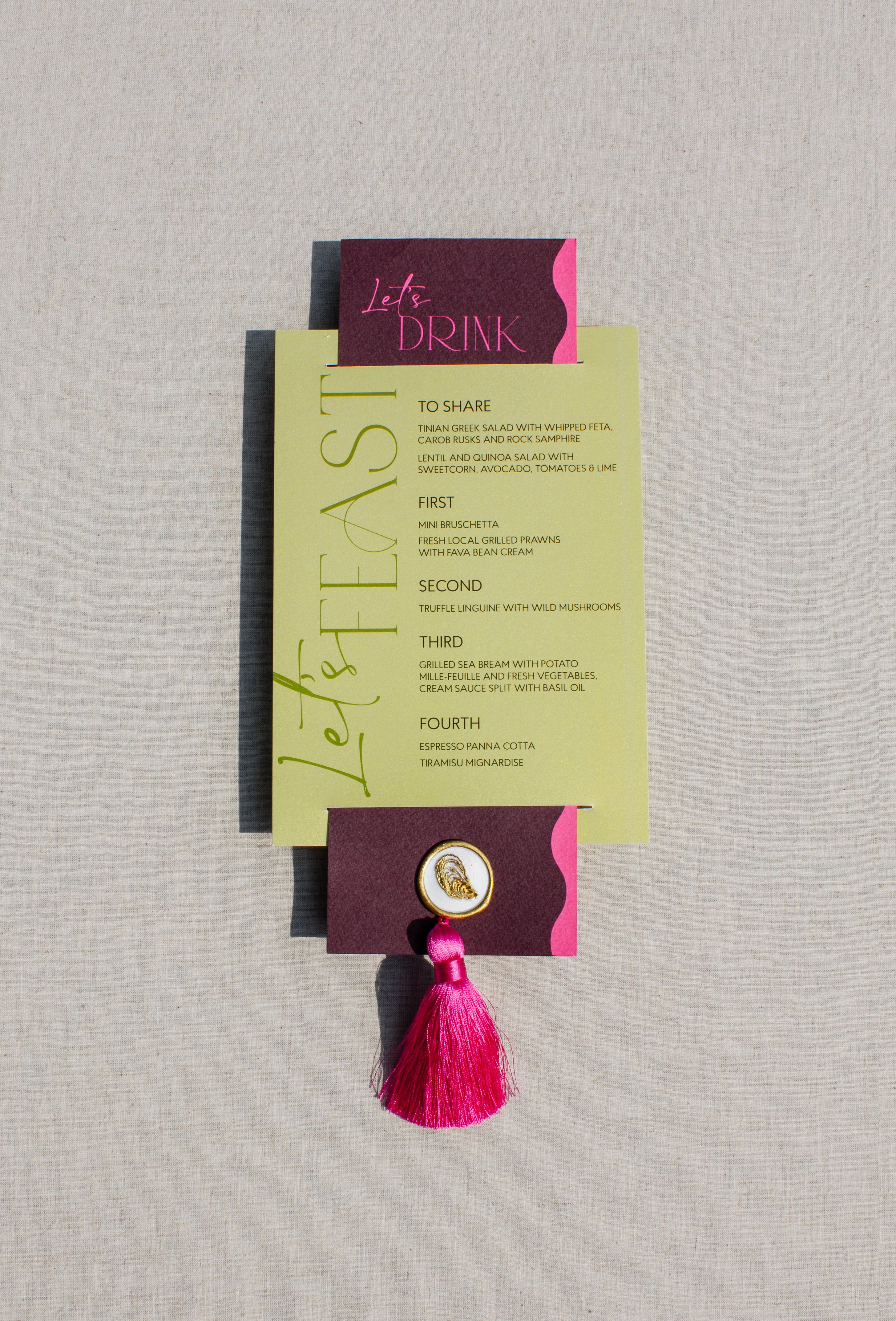 Luxe Double Menu